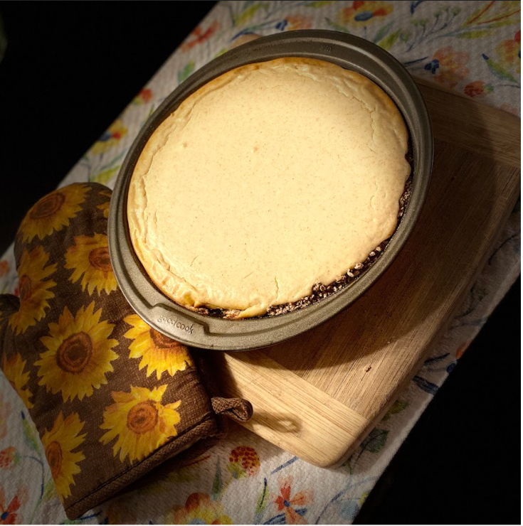 Tarta de queso con corteza de avena
