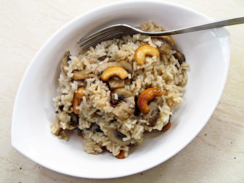Mushroom Cashew Rice Mushroom Cashew Rice