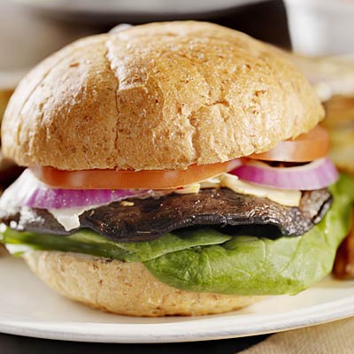 Grilled Portobello Burgers with Goat Cheese Grilled Portobello Burgers with Goat Cheese