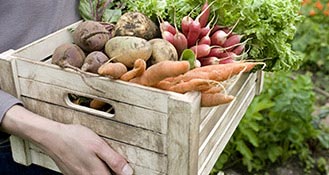 nutrician sacramento food - Man carrying a vegetable box