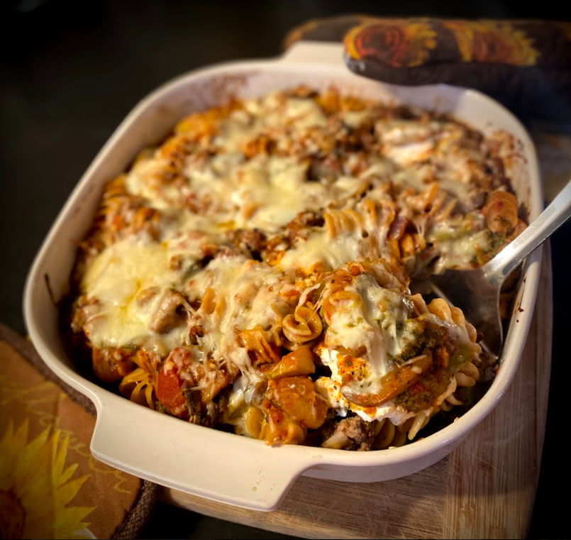 Healthy beef and broccoli casserole