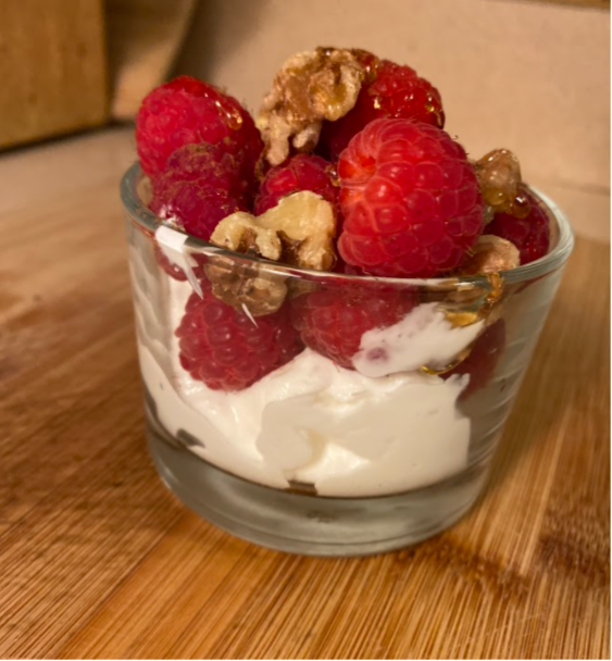 Fruit and yogurt parfait