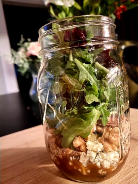 Mason jar Cranberry Walnut salad