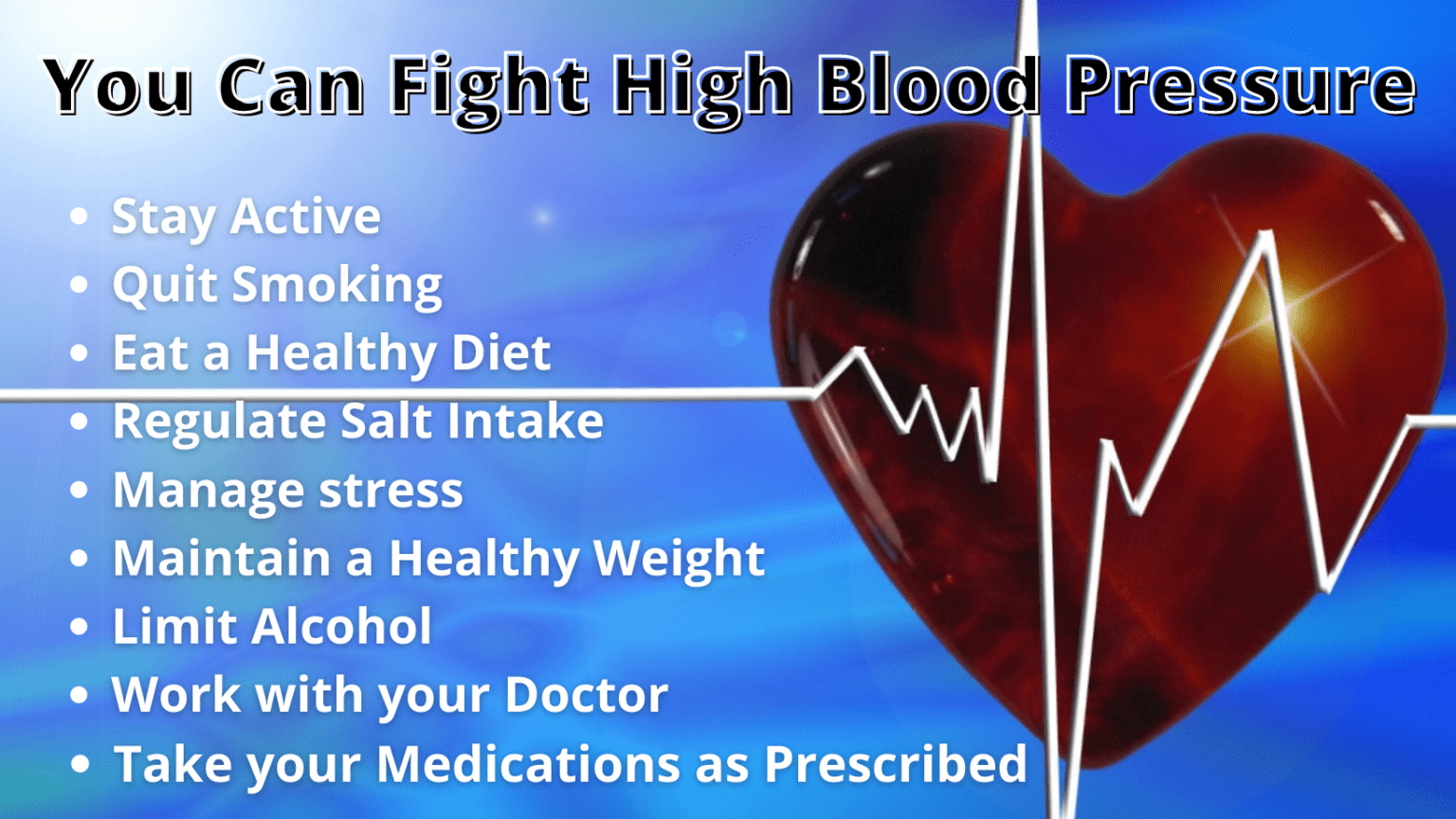 Steps to lower your high blood pressure