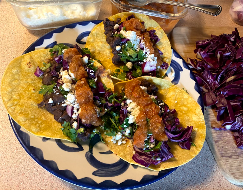 Tacos de frijoles negros