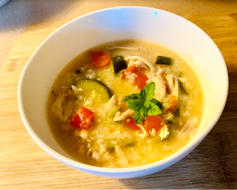 homemade healthy food - chicken soup