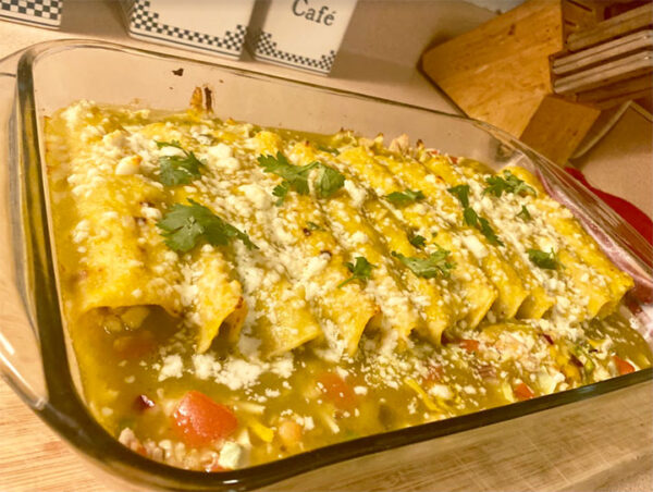 healthy food coices - green enchilada