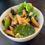 healthy recipes with chicken - chicken pesto pasta