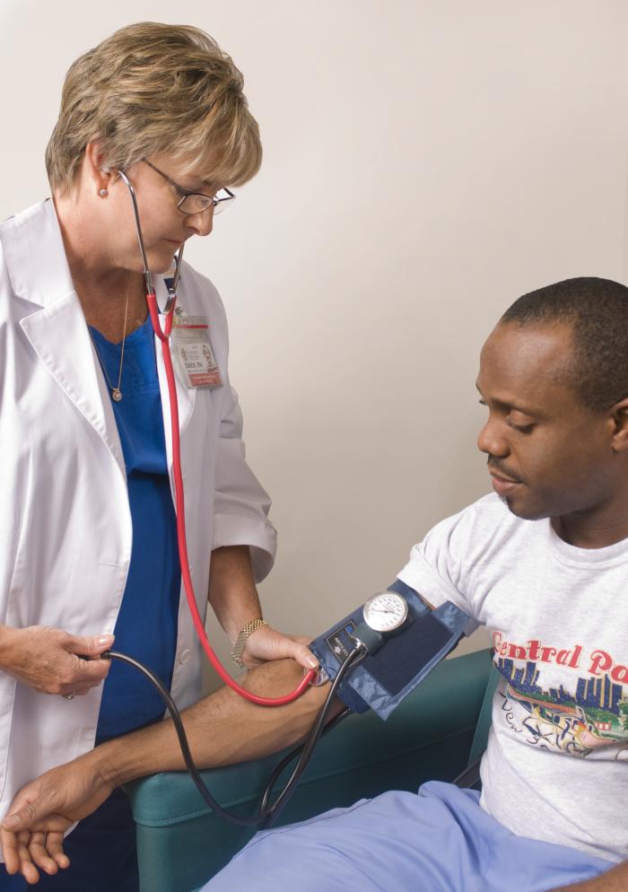 physical exam blood pressure check
